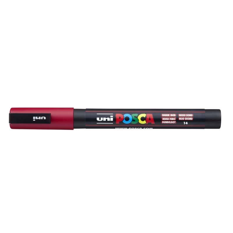 Posca PC-3M marker 0,9-1,3mm mørkerød