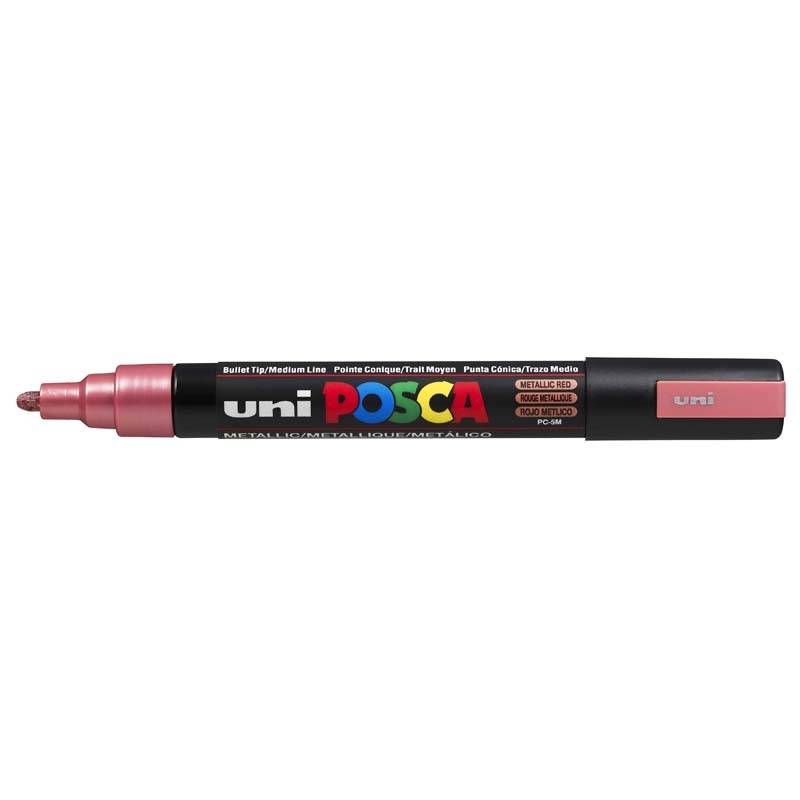 Posca PC-5M marker 1,8-2,5mm metal rød