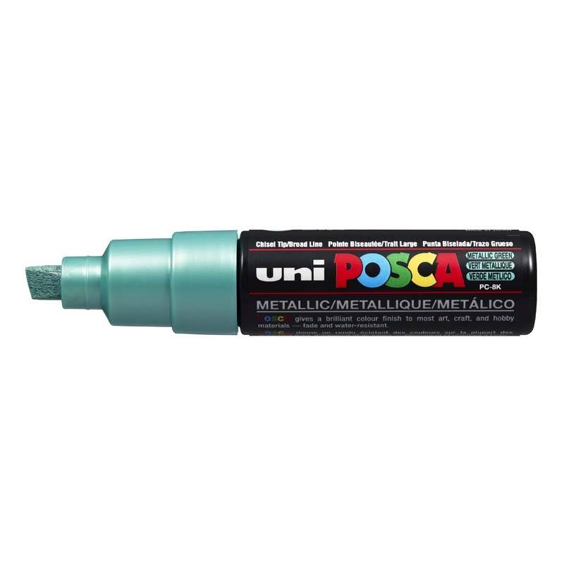 Posca PC-8K marker 8mm metallic grøn