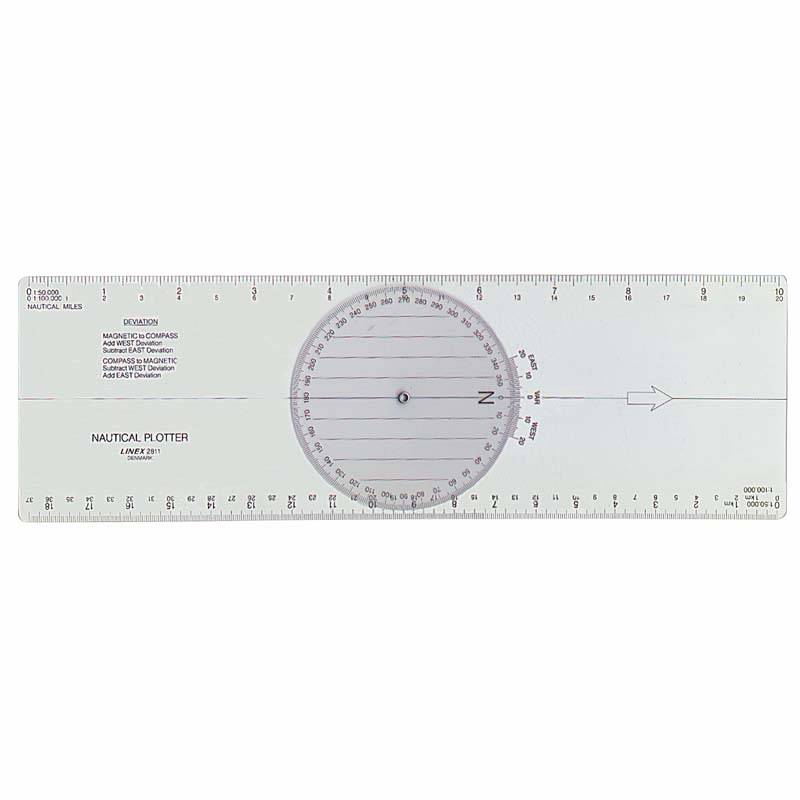 Linex 2811 nautisk søkort-plotter lineal