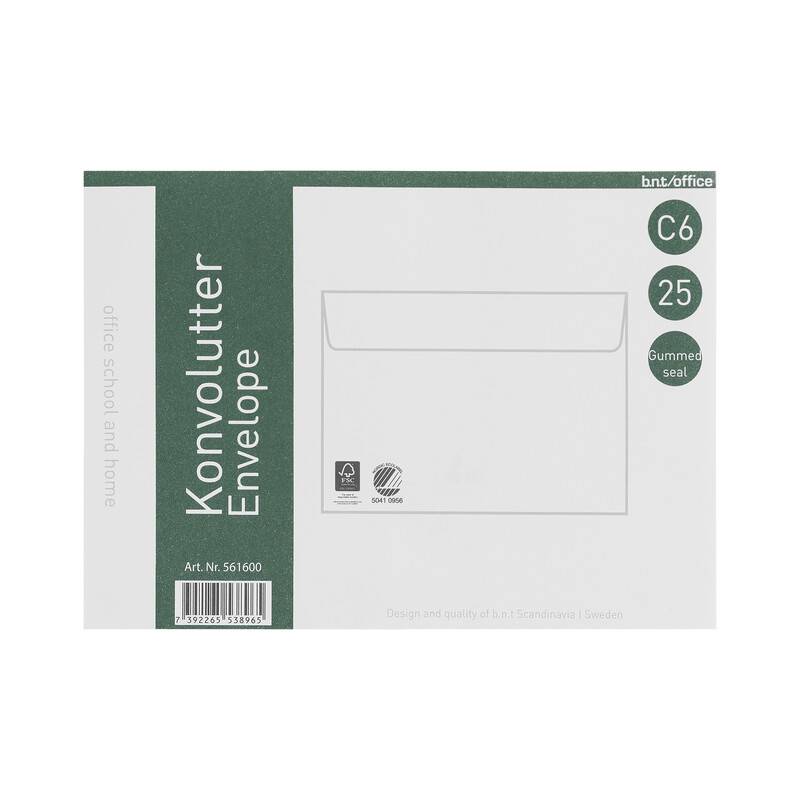 Office konvolutter C6 70g med klæbe lukning 114x162mm - uden rude