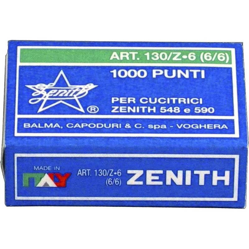Zenith 130Z hæfteklammer 6/6 - 6 mm ben