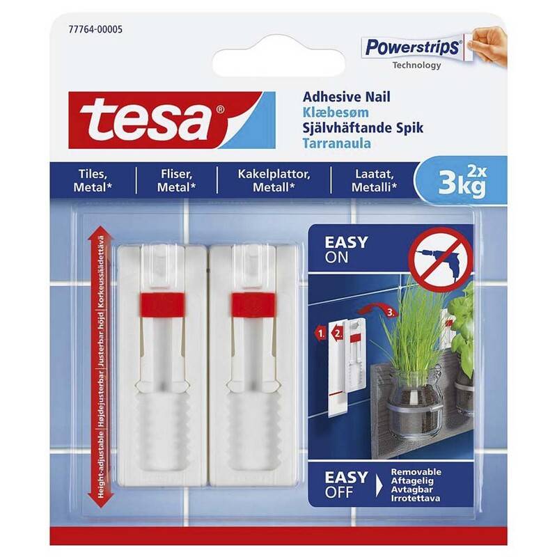 Tesa Klæbesøm t/fliser og metal justerbar 3kg 2stk/pak