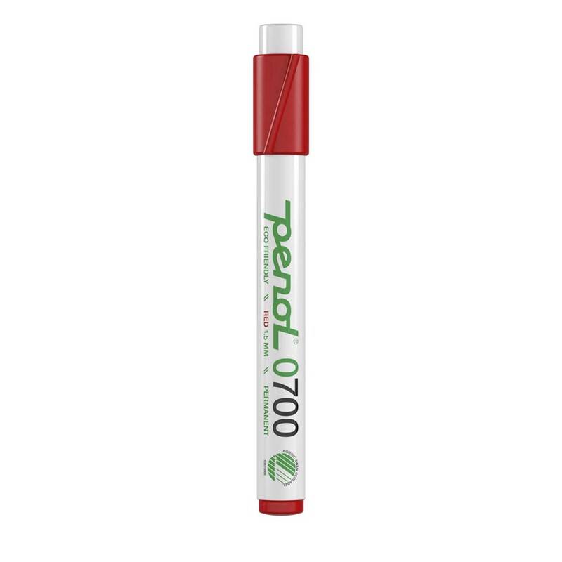 Penol marker 0700 1,5mm rund spids permanent rød