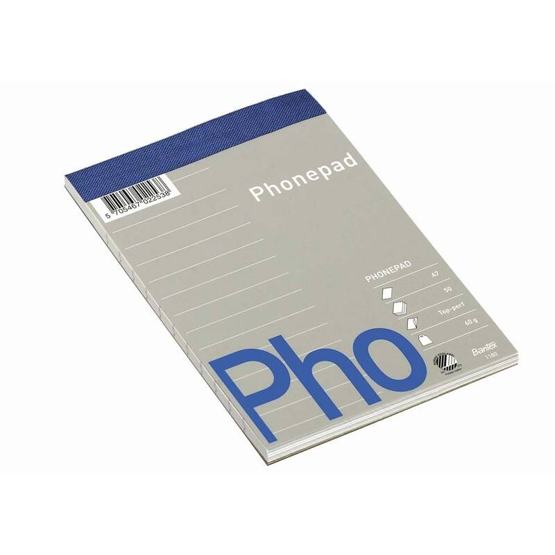 Bantex telefonblok A7 linieret 105x74mm med stub 