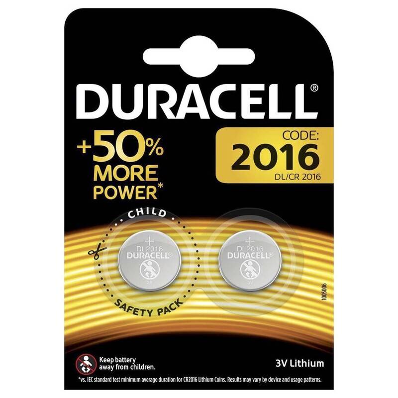 Duracell Electronics Batteri litium 2016 knapcelle 3V, 2 stk