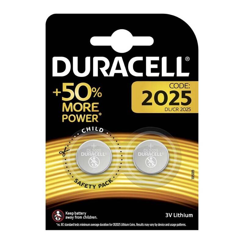 Duracell Electronics 2025 knapcelle 3V, 2 stk pakning