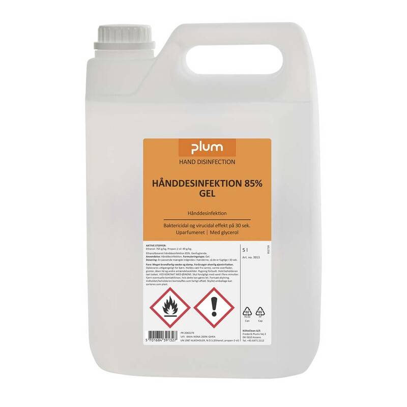 Plum Desinfector 85% Hånddesinfektion gel 5 liter