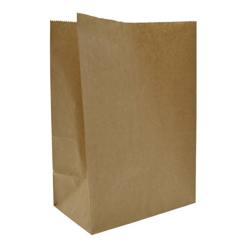 Papirspose med klodsbund 15 liter 250/150x340mm brun