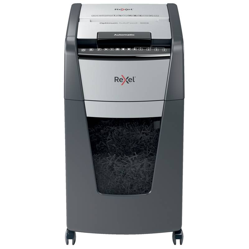 Rexel Optimum AutoFeed+ 300X kryds makulator P4, 300 ark