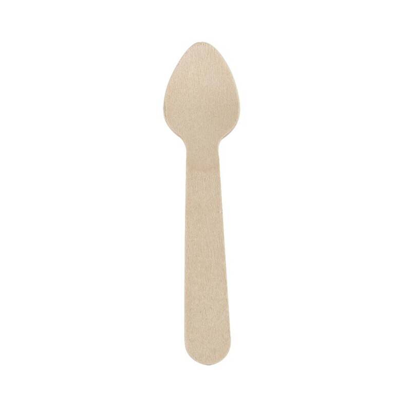 Træbestik teske 9,5cm voksbehandlet