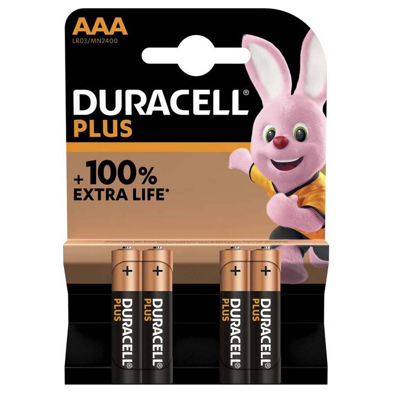 Duracell Plus Power AAA batteri alkaline, pakke med 4 stk