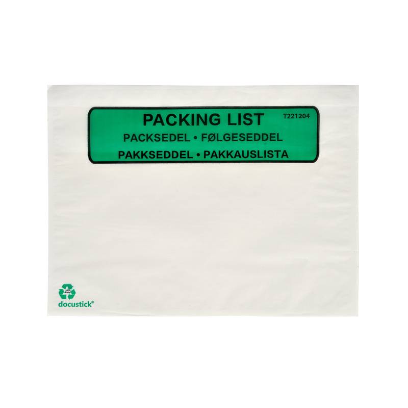 Følgeseddellommer C5 225x165mm med tryk af 100% papir