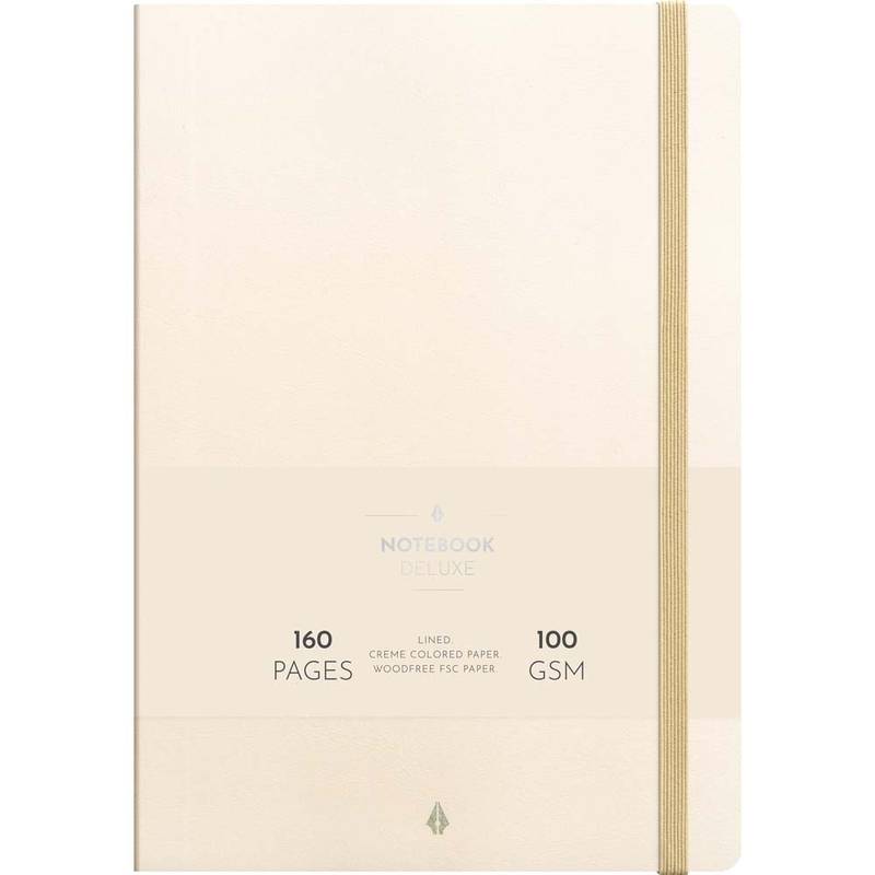 Mayland Notebook Deluxe B5 17,6x25cm linjeret beige