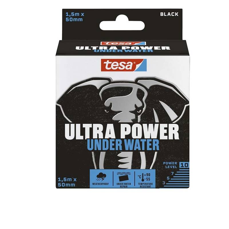 Tesa reparationstape Ultra Power under Water 50mmx1,5m sort