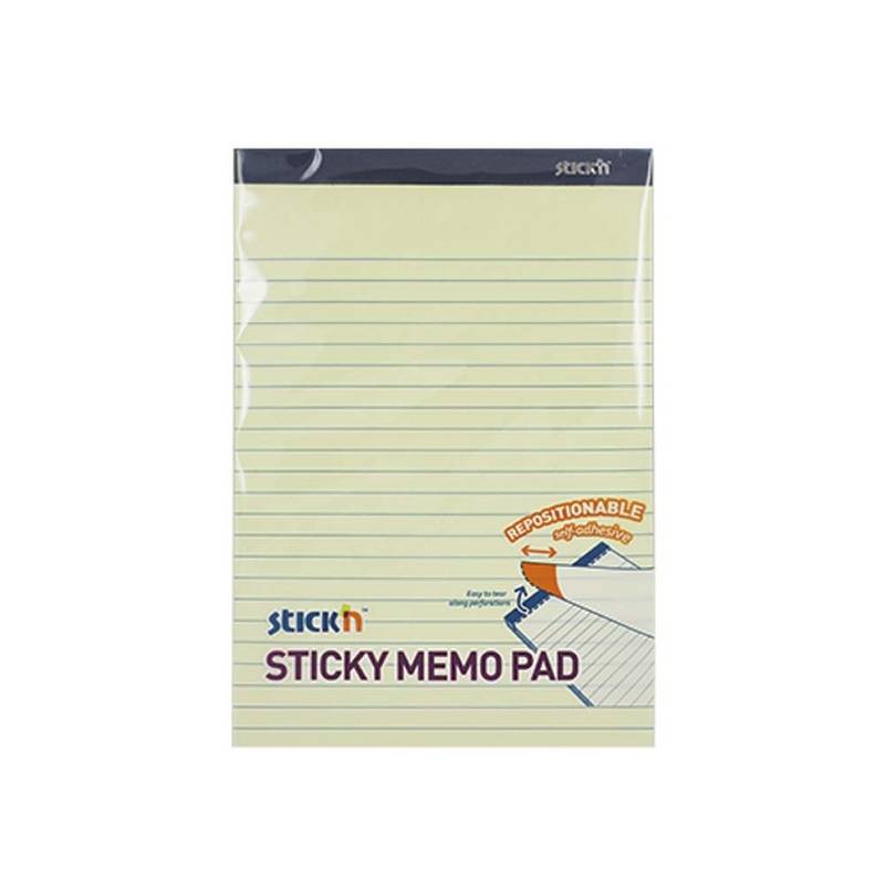 Stick'N selvklæbende notes med tern 178x254mm gul
