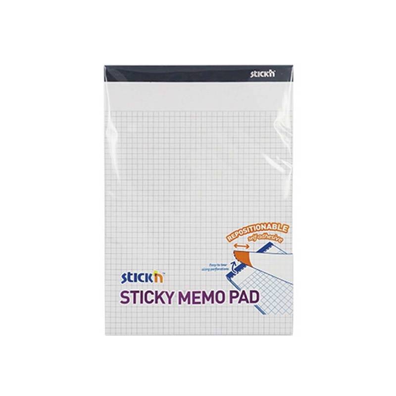 Stick'N selvklæbende notes med tern 178x254mm hvid