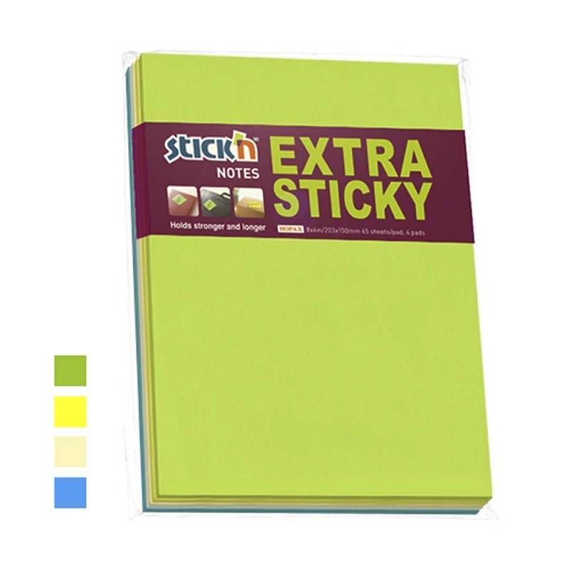 Stick'N ekstra store selvklæbende notes 203x150mm A5