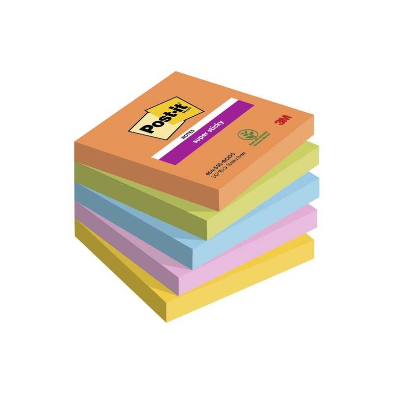 Post-it blok Super Sticky Notes Boost Colour 76x76mm