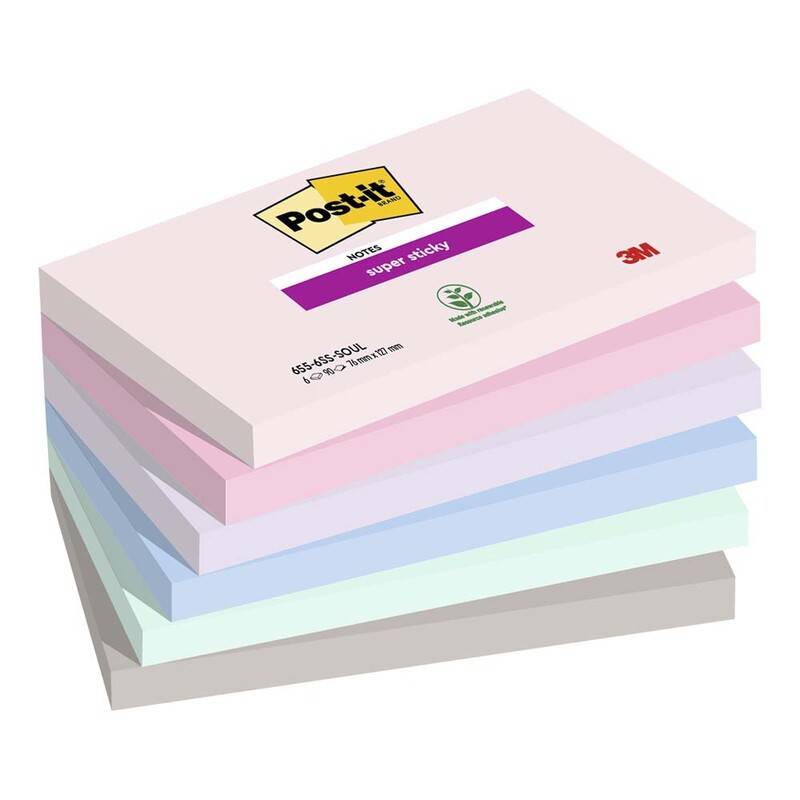 Post-it blok Super Sticky Notes Soulful 76x127mm