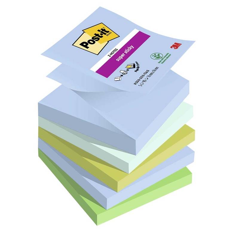 Post-it blok Super Sticky Z-notes Oasis 76x76mm