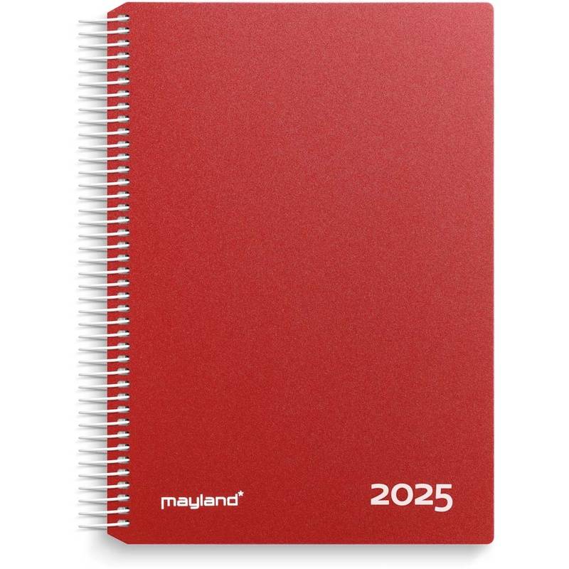 Mayland 2025 Timekalender 16,8x23,5cm 25218010 rød