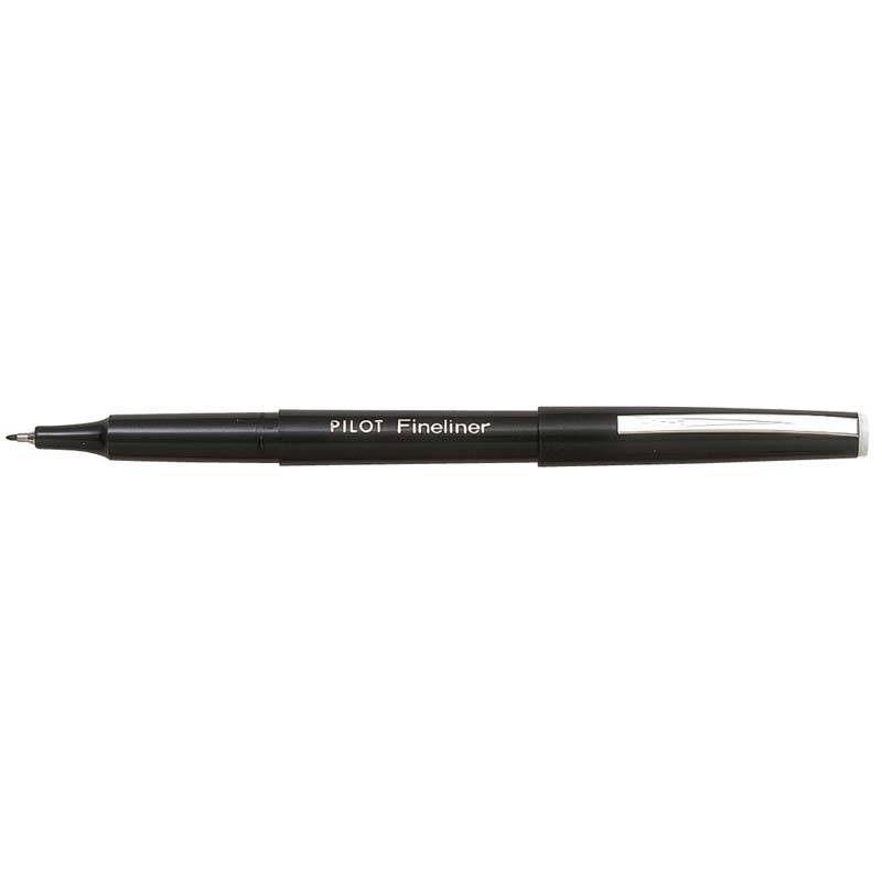 Pilot Fineliner filtpen med hætte 1,2mm sort