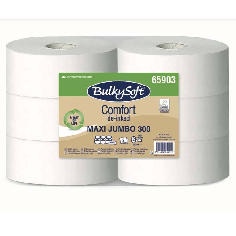 Bulky Soft toiletpapir Gigant Maxi Bulky Soft 2-lags 300m 6rul 65903