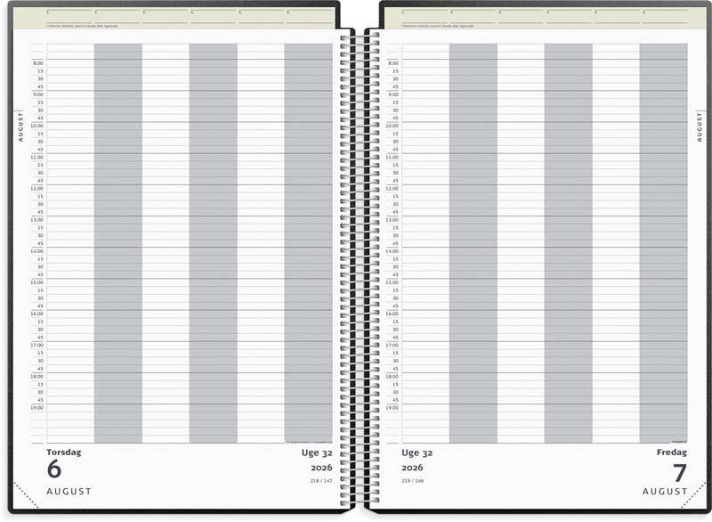 Mayland 2026 aftalekalender A4 1 dag pr. side sort 26220000