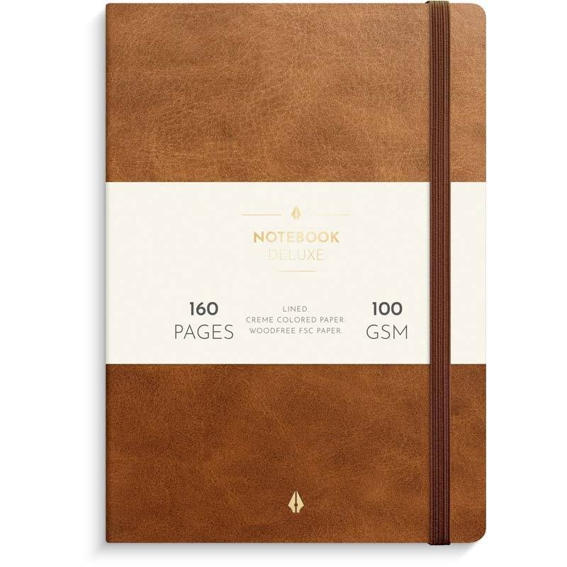 Mayland Deluxe notesbog A5 linieret brun 92746300