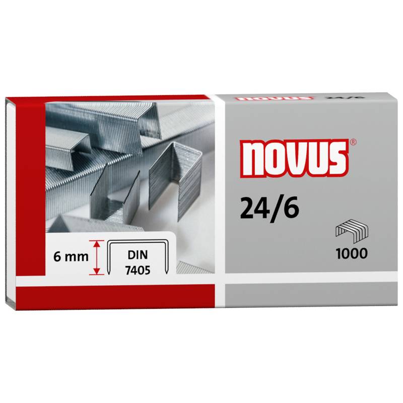 Novus re+new hæfteklamme 24/6, 1000 stk
