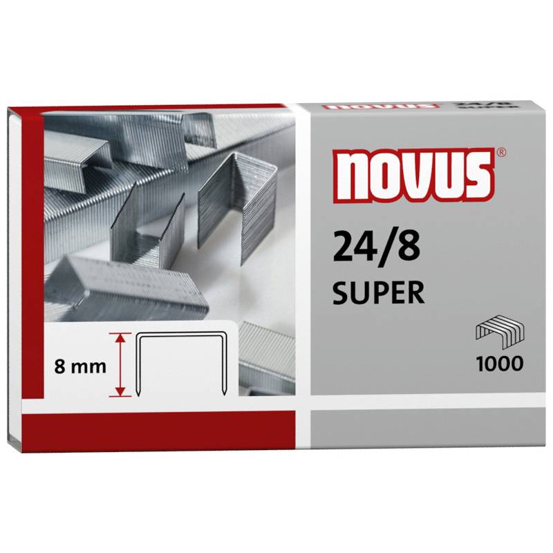 Novus re+new Hæfteklamme 24/8 Super, 1000stk