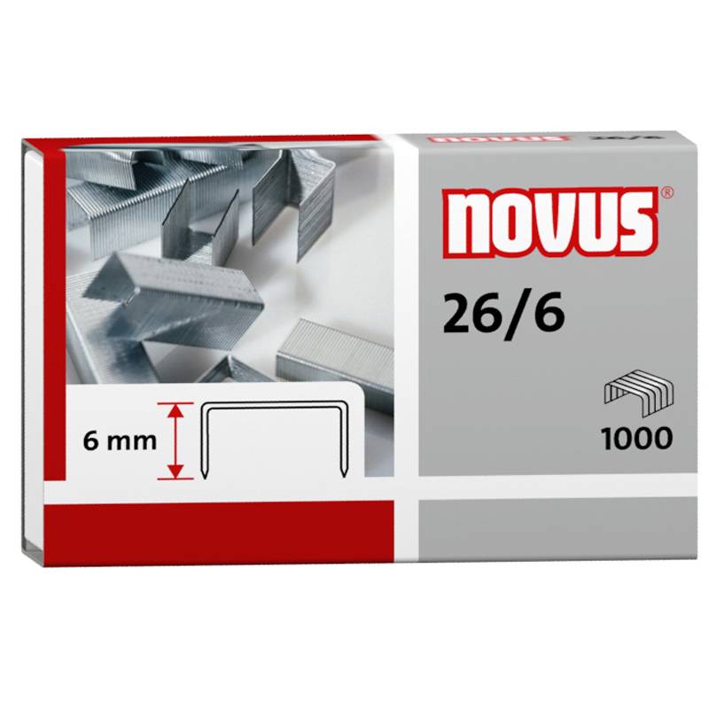 Novus re+new Hæfteklamme 26/6 Super, 1000stk