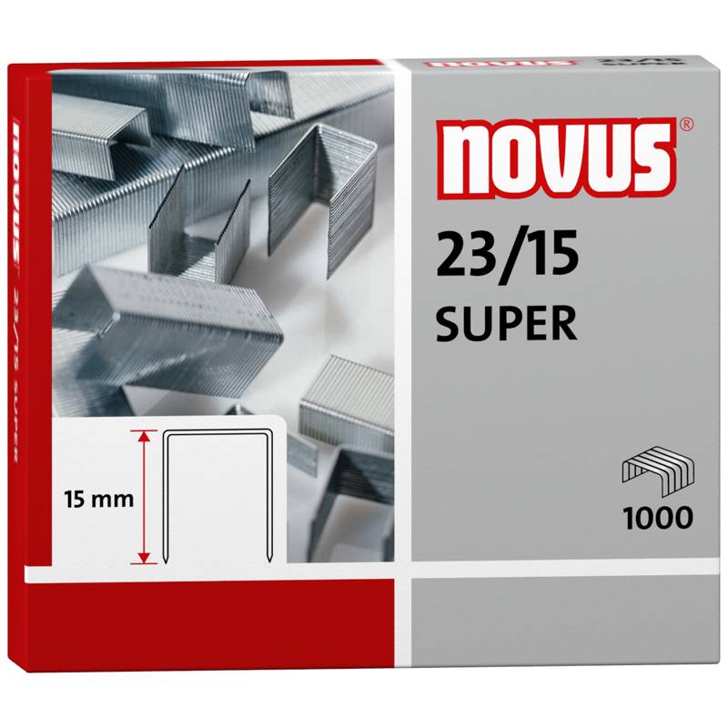 Novus re+new Hæfteklamme 23/15 Super, 1000stk