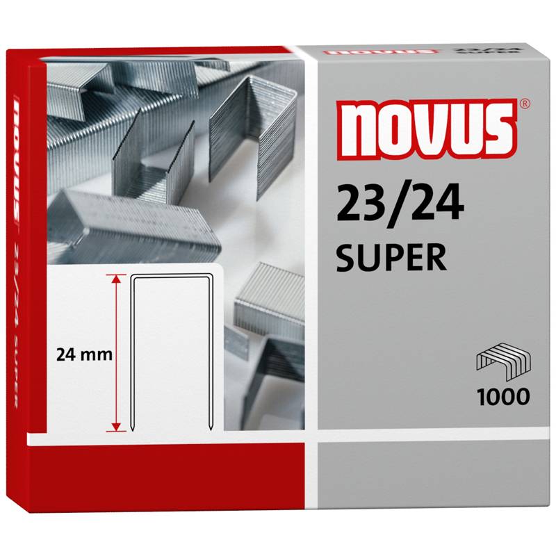 Novus re+new Hæfteklamme 23/24 Super, 1000stk