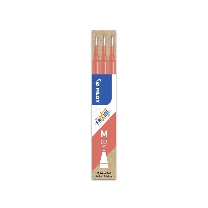 Pilot Frixion Clicker 0,7 refill koral pink, 3 stk