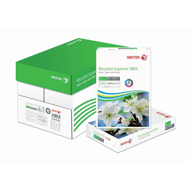 Xerox kopipapir 100% Recycled Supreme 80g A4, 500 ark