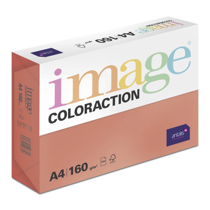 Image Coloraction kul&oslash;rt kopipapir A4 160g Chile Deep Red