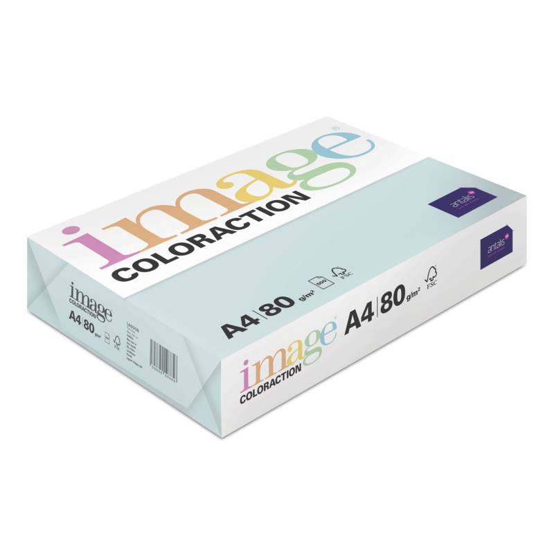 Image Coloraction kulørt kopipapir A4 80g BL29 Blue Lagoon