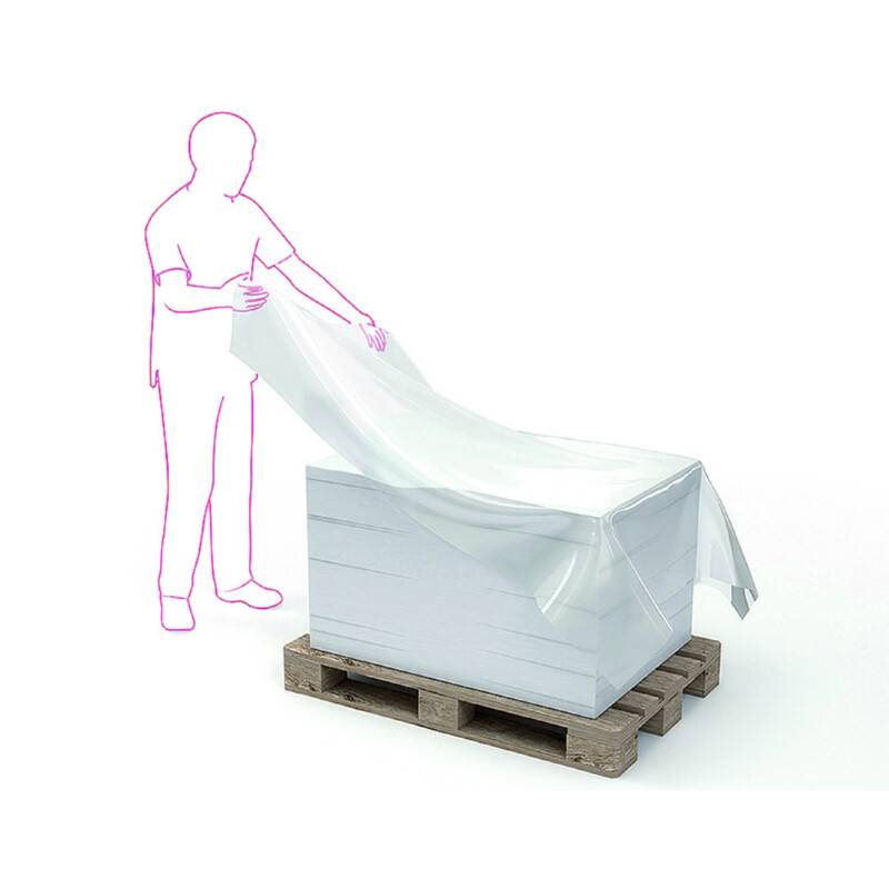 Topfolie i 100% genanvendt plast 1300x1700mm 30my klar, 200 ark