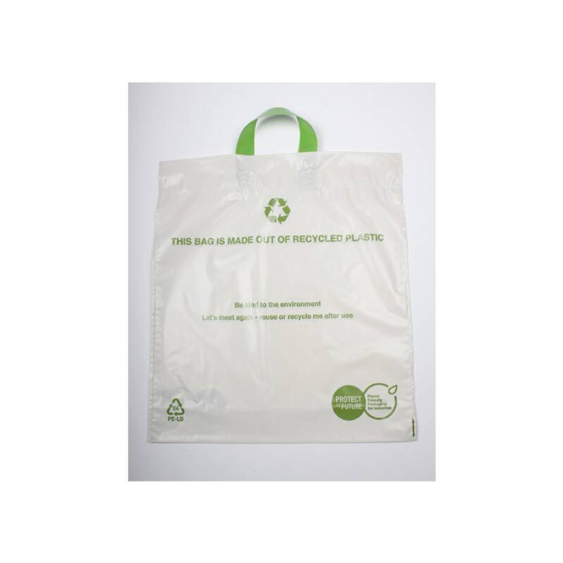 Plastikbærepose Recycled loop 400x450/50x0,06mm