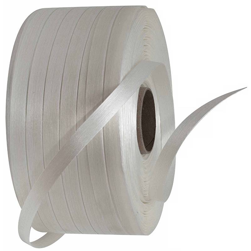 Strapbånd tekstil 16mm ø76mm 850m 490kg træk hvid