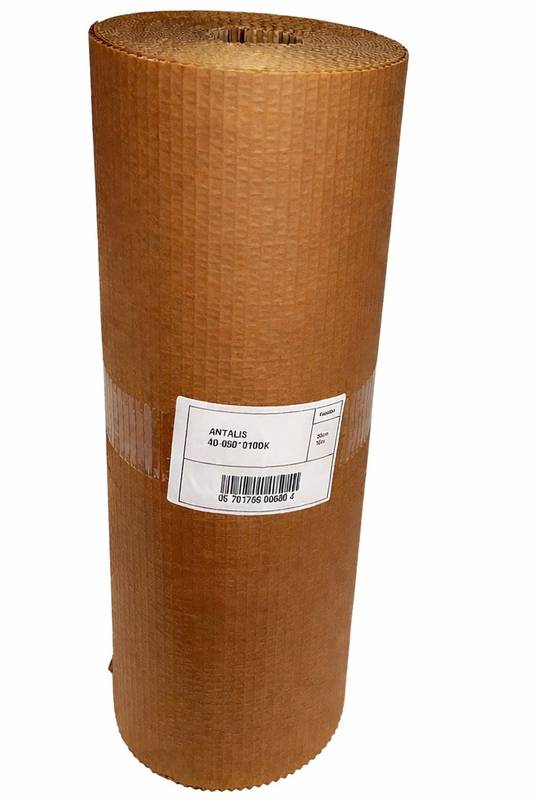 B&oslash;lgepap kraftig 50 cm x 10 meter brun