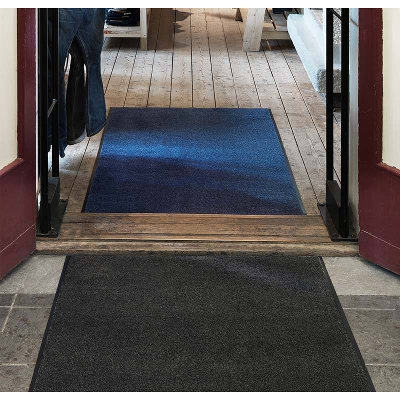 Solett skrabe- og tørremåtter 8mm med kantliste 60x80cm grå
