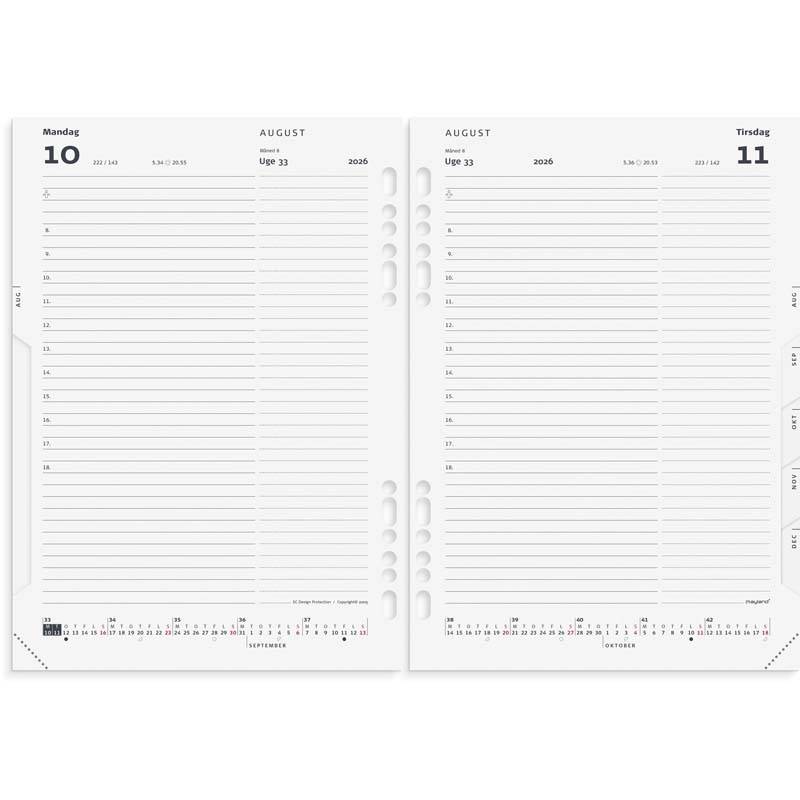 Mayland 2026 System A5 dagkalender REFILL 26305000