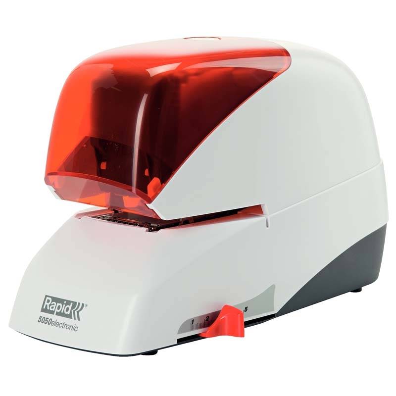 Rapid Supreme R5050e elektrisk h&aelig;ftemaskine kontaktl&oslash;s, 50 ark