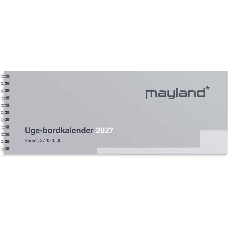 Mayland 2027 bordkalender med 1 uge pr opslag 27134000
