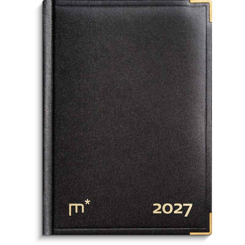 Mayland 2027 &aring;rbog dagkalender i kunstskind sort 27190000