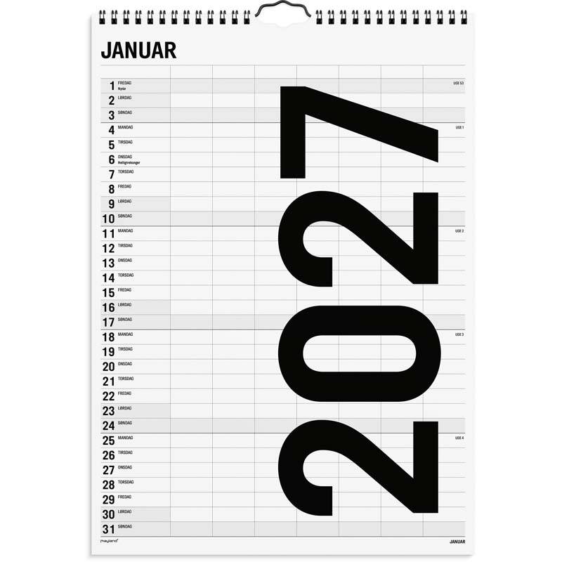 Mayland 2027 Familie v&aelig;gkalender til 7 personer 27066560