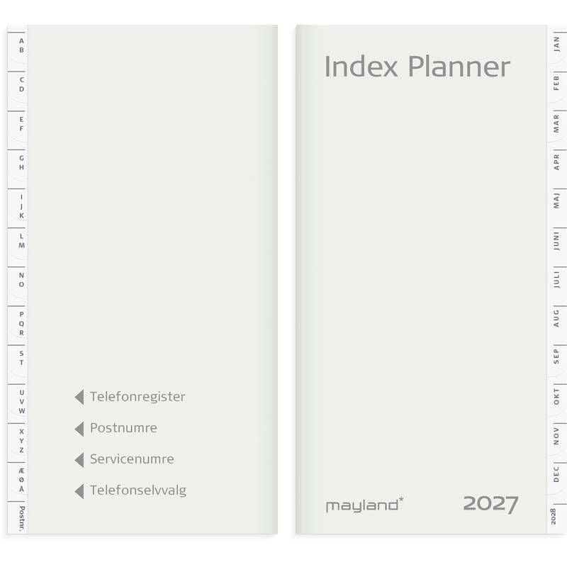 Mayland 2027 Index Planner kalender 8,8x16,6cm REFILL 27095100